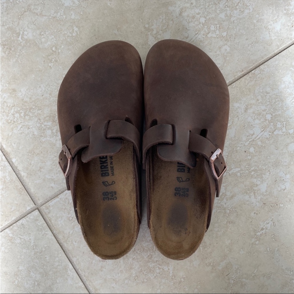 Birkenstock Boston oiled leather in Habana